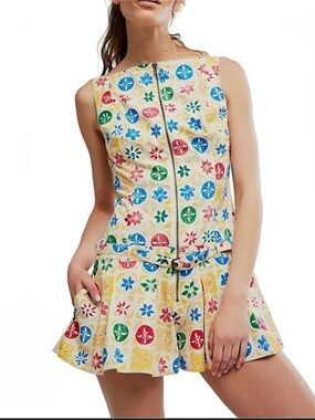 Free People Floral Romper Size Small
